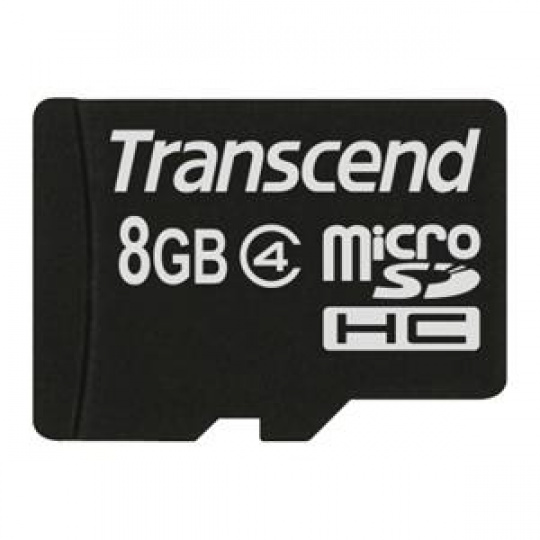 Transcend 8GB microSDHC (Class 4) paměťová karta (bez adaptéru)