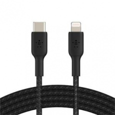 Belkin BOOST CHARGE™ Lightning/USB-C kabel, 2m, černý - odolný