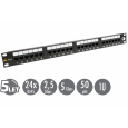 19" patch panel Solarix 24 x RJ45 CAT6 UTP 350 MHz černý 1U SX24-6-UTP-BK