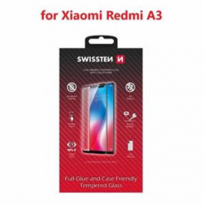 SWISSTEN SKLO FULL GLUE, COLOR FRAME, CASE FRIENDLY PRO XIAOMI REDMI A3 ČERNÉ