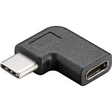 PremiumCord USB 3.1 C/male - C/female zahnutý konektor 90°