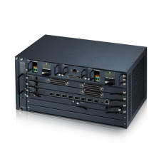 Zyxel IES5206M 5U 6-SLOT chassis MSAN with two DC power module, FAN model & alarm module