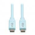 Tripplite Kabel USB-C(Samec/Samec),USB 2.0,Antibakteriální Safe-IT,ultra flexibilní,sv. modrá,1.83m