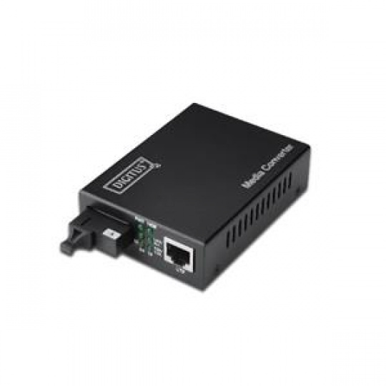 Digitus Media Converter, Singlemode, BiDi, WDM 10/100Base-TX to 100Base-FX, Tx1310nm / Rx1550nm SC connector, Up to 40km