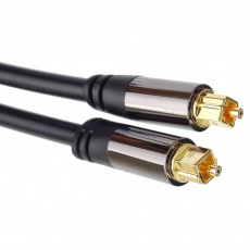 PremiumCord Toslink M/m 6mm, 2m, Gold Design