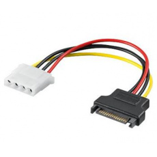 PremiumCord Napájecí redukce Molex 5.25" F - S-ATA M