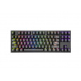 Genesis herní mechanická klávesnice THOR 404/RGB/Gateron Yellow Pro/Drátová USB/US layout/Černá