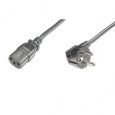 Digitus Napájecí kabel, CEE 7/7 (Typ-F), 90o úhlový - C13 M / F, 0,75m, H05VV-F3G 0,75qmm, bl