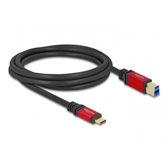 Delock USB 5 Gbps kabel USB Type-C™ samec na USB Typ-B samec 2 m červený kovový