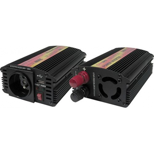 Měnič napětí Carspa CAR300U-24 24V/230V+USB 300W, modifikovaná sinus