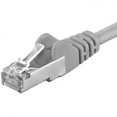 PremiumCord Patch kabel CAT6a S-FTP, RJ45-RJ45, AWG 26/7 3m, šedá