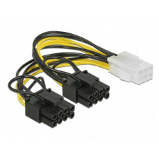 Delock PCI Express napájecí kabel 6 pin samice > 2 x 8 pin samec 15 cm