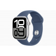 Apple Watch S10 Cell/46mm/Silver/Sport Band/Denim/-S/M