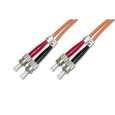 DIGITUS Fiber Optic Patch Cord, ST to ST, Multimode OM2, 50/125 µ, Duplex Length 2m