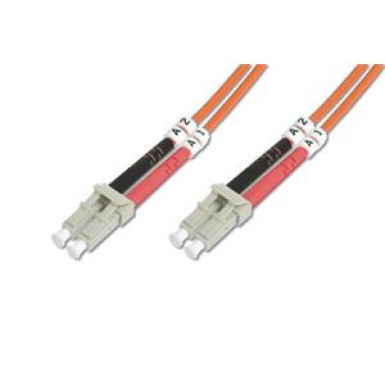 DIGITUS Fiber Optic Patch Cord, LC to LC, Multimode, OM2, 50/125 µ, Duplex Length 5m