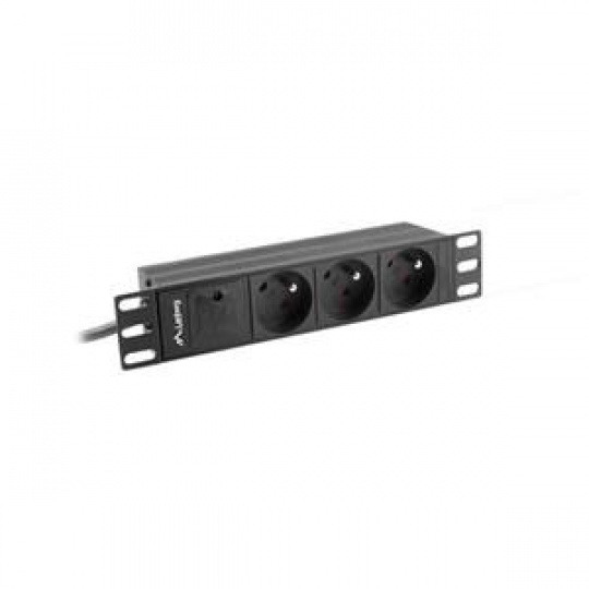 LANBERG POWER DISTRIBUTION UNIT (PDU) 10" LANBERG 1U 16A 2M 3X FRENCH OUTLETS BLACK