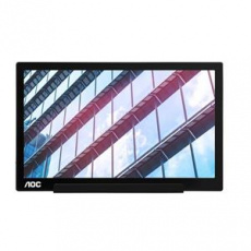 AOC LCD I1601P 15,6" IPS přenosný/1920x1080@60Hz/5ms/220cd/100M:1/USB-C/USB DisplayLink/Pivot