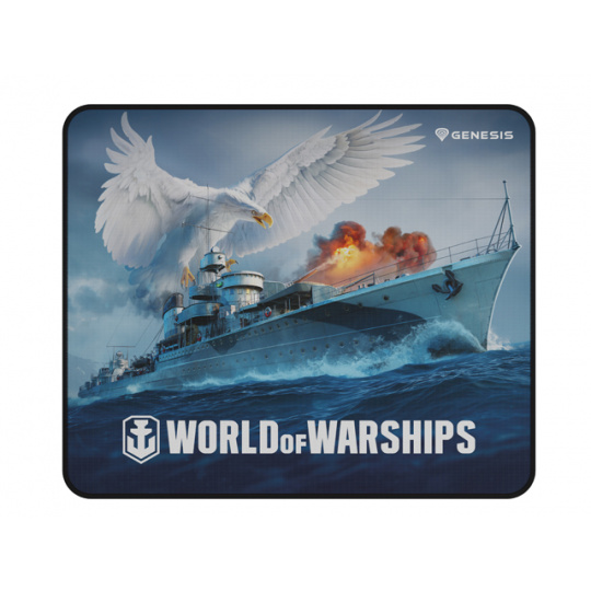 Herní podložka pod myš Genesis CARBON 500 WORLD of WARSHIPS, M 30x25cm