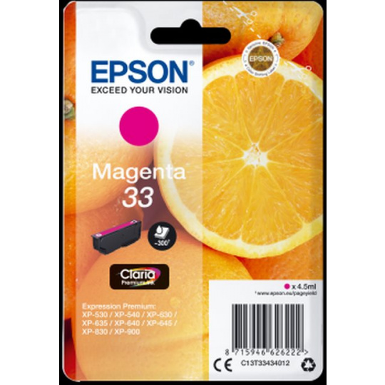 EPSON cartridge T3343 magenta (pomeranč)