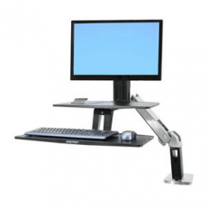 ERGOTRON WorkFit-A with Suspended Keyboard, HD, 5" and WS, Polished Aluminum,stol.drř./prac. stanice/monitor,klav.deska