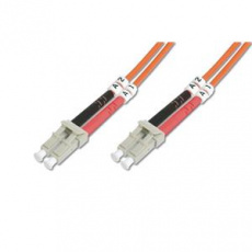 DIGITUS Fiber Optic Patch Cord, LC to LC, Multimode, OM2, 50/125 µ, Duplex Length 10m