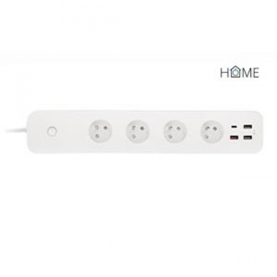 iGET HOME Power 4 USB - Smart WiFi prodlužovací přívod 4x AC 230V s 4x USB portem a měřením spotřeby