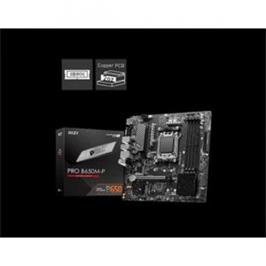 MSI PRO B650M-P, AM5, AMD B650, 4x DDR5, mATX