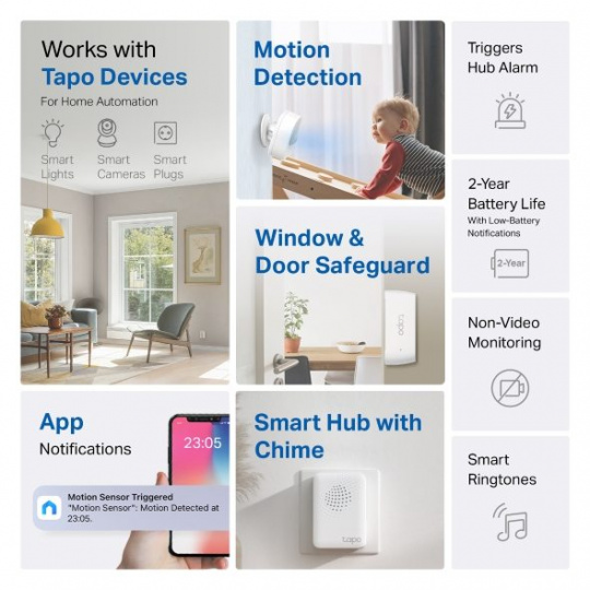 TP-Link Tapo T30 KIT - Startovací sada Smart senzorů ( Tapo H100 x1 + Tapo T100 x1 + Tapo T110 x2 )