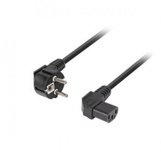 Lanberg CEE 7/7->IEC 320 C13 POWER CORD 3m ANGLED RIGHT VDE černá