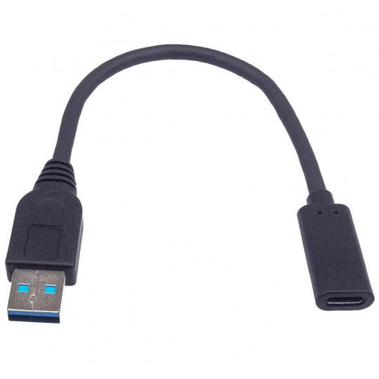 PremiumCord Adaptér USB 3.0 A/samec - USB-C/samice, USB 3.2 GEN2, 3A, 20cm