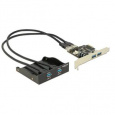 Delock 3.5" přední panel s 2x USB 3.0 porty + PCI Express 2x USB 3.0