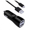 CONNECT IT PREMIUM nabíječka do auta 2xUSB 3.1A +1A, černá