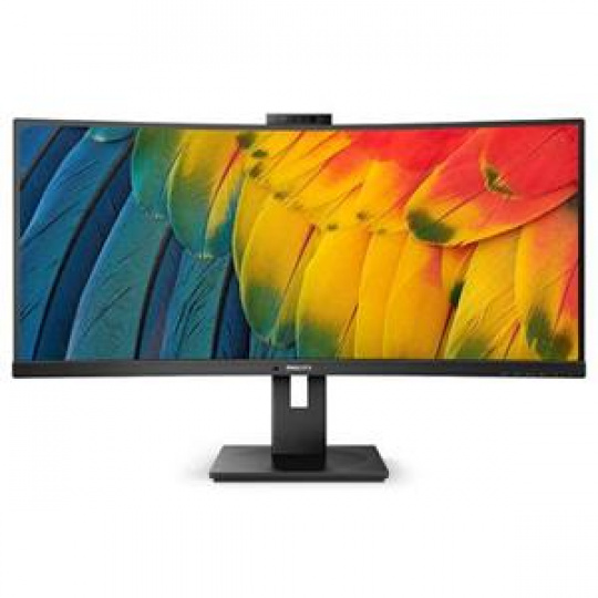 Philips LCD 34B1U5600CH 34" zakřivený VA/3440x1440@100Hz/4ms/350cd/DP/HDMI/4xUSB/USB-C dock/RJ45/Webcam/Repro/HAS/VESA