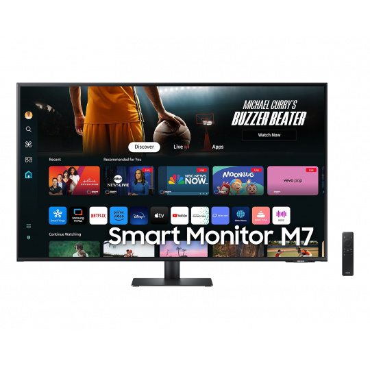 Samsung Smart Monitor/M70D/43"/VA/4K UHD/60Hz/4ms/Black/2R