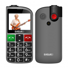 EVOLVEO EasyPhone FL, mobilní telefon pro seniory s nabíjecím stojánkem, černá