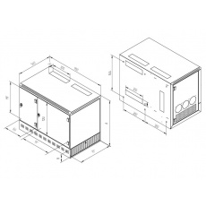 19' rozv.nást.12U/900x540mm+2U,server vpravo,černý