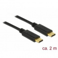 Delock USB 2.0 kabel Type-C na Type-C 2 m 5 A E-Marker