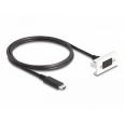 Delock Modul Easy 45 SuperSpeed USB 10 Gbps (USB 3.2 Gen 2) ze zásuvky USB Type-C™ na zástrčku USB Type-C™ s krátkým kab