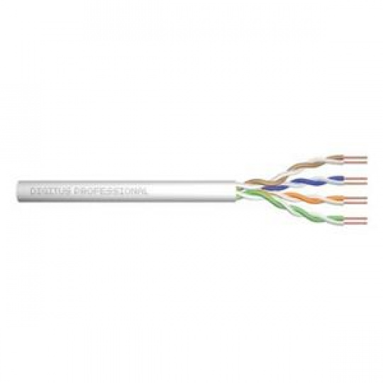 ASSNET250 CAT 6 U-UTP instalační kabel, drát, délka 305 m, Papírový box, AWG 23/1, PVC barva šedá