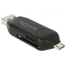 Delock Micro USB OTG čtečka karet + USB 3.0 A male