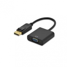 Ednet kabelový adaptér DisplayPort, DP samec na HD15 samice (VGA), 0,15 m, Full HD, CE, zlatý, bl