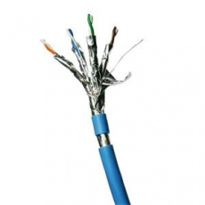 DATACOM F/FTP drát CAT6A LSOH,Eca 300m, plášť modrý