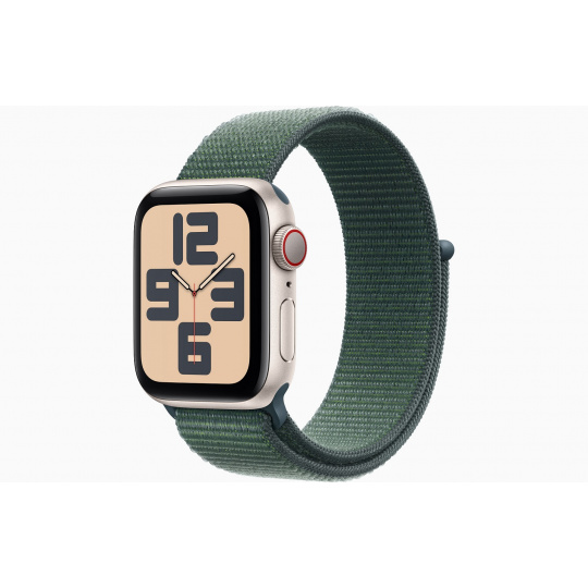 Apple Watch SE Cell/44mm/Starlight/Sport Band/Lake Green