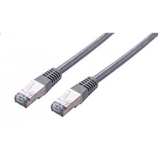 Kabel C-TECH patchcord Cat5e, FTP, šedý, 20m