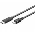 PremiumCord USB-C/male - USB 2.0 Micro-B/Male, černý, 1m