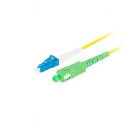 LANBERG optický patch cord SM LC/UPC-SC/APC simplex 5m LSZH G657A1 průměr 3mm, barva žlutá