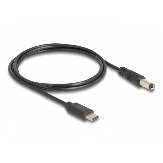 Delock Napájecí kabel z konektoru USB Type-C™ na stejnosměrný konektor 5,5 x 2,1 mmý, 1 m