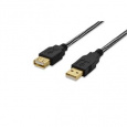 Ednet Prodlužovací kabel USB 2.0, typ A M / F, 3,0 m, kompatibilní s USB 2.0, bavlna, zlato, sw