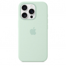 iPhone 16 Pro Silicone Case with MS - Aquamarine