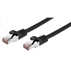 Kabel C-TECH patchcord Cat6, FTP, černý, 1m